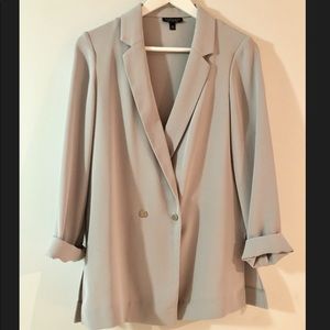 Topshop Gray Boyfriend Blazer